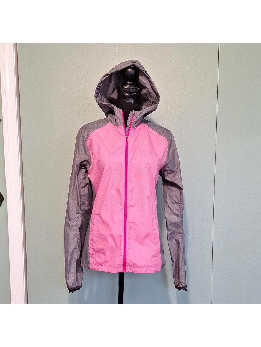 Nike Running Pink And Gray Jacket Size Small